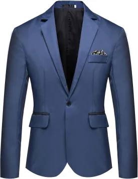 Ymosrh Men's Dress Jackets Casual One Button Suit Blazer Jacket Sport Coat for Wedding Prom Dinner Party Sport Coats